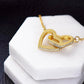 Interlocking Hearts Necklace, Gift to Granddaughter - Connection of Hearts - Birthday, Gradua