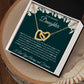 Interlocking Hearts Necklace, GIFT TO MY BEAUTIFUL DAUGHTER POEM from Mom Or Dad - Special Bond