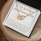 Interlocking Hearts Necklace, Gift to Granddaughter - Connection of Hearts - Birthday, Gradua