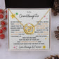 Interlocking Heart Necklace, Gift to Granddaughter from Grandma or Grandpa - Hearts and Stars
