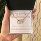 Interlocking Hearts Necklace, Gift to Granddaughter - Connection of Hearts - Birthday, Gradua