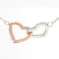 Interlocking Heart Necklace, Gift to Granddaughter from Grandma or Grandpa - Hearts and Stars