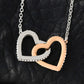 Interlocking Hearts Necklace, Gift to Daughter from Mom or Dad -