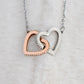 Interlocking Heart Necklace, Gift to Granddaughter from Grandma or Grandpa - Hearts and Stars
