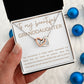 Interlocking Hearts Necklace, Gift to Granddaughter - Connection of Hearts - Birthday, Gradua