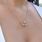 Interlocking Heart Necklace, Gift to Granddaughter from Grandma or Grandpa - Hearts and Stars
