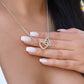 Interlocking Hearts Necklace, Gift to Daughter from Mom or Dad -