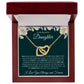 Interlocking Hearts Necklace, GIFT TO MY BEAUTIFUL DAUGHTER POEM from Mom Or Dad - Special Bond