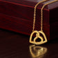 Interlocking Hearts Necklace, Gift to Granddaughter - Connection of Hearts - Birthday, Gradua