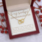 Interlocking Hearts Necklace, Gift to Granddaughter - Connection of Hearts - Birthday, Gradua