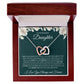 Interlocking Hearts Necklace, GIFT TO MY BEAUTIFUL DAUGHTER POEM from Mom Or Dad - Special Bond