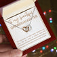 Interlocking Hearts Necklace, Gift to Granddaughter - Connection of Hearts - Birthday, Gradua