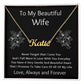 Custom Name Necklace, Gift to Wife - Black - Valentines, Birthday, Anniversary, Christmas