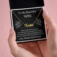 Custom Name Necklace, Gift to Wife - Black - Valentines, Birthday, Anniversary, Christmas