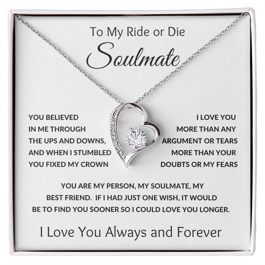 Forever Love Necklace, GIFT TO RIDE OR DIE SOULMATE - You are my Person