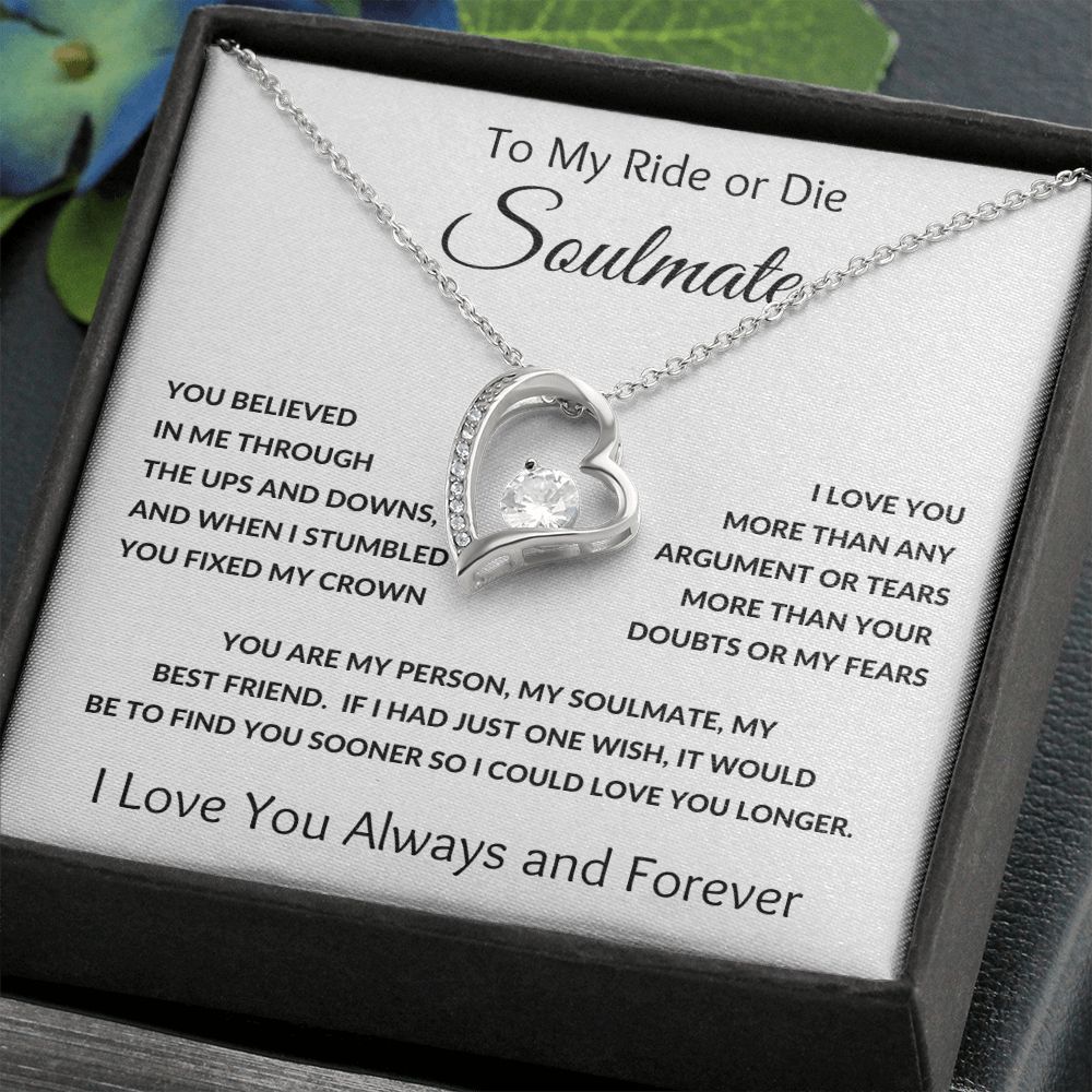 Forever Love Necklace, GIFT TO RIDE OR DIE SOULMATE - You are my Person