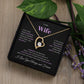 Forever Love Heart Necklace, GIFT TO WIFE - I Love You Purple