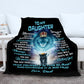 Daughter Lion Blanket - Turquoise / Black - You Are Braver