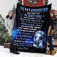 Daughter Throw Blanket from Dad - This Old Lion Cozy Medium - Premium Mink Sherpa Blanket 50x60 in.